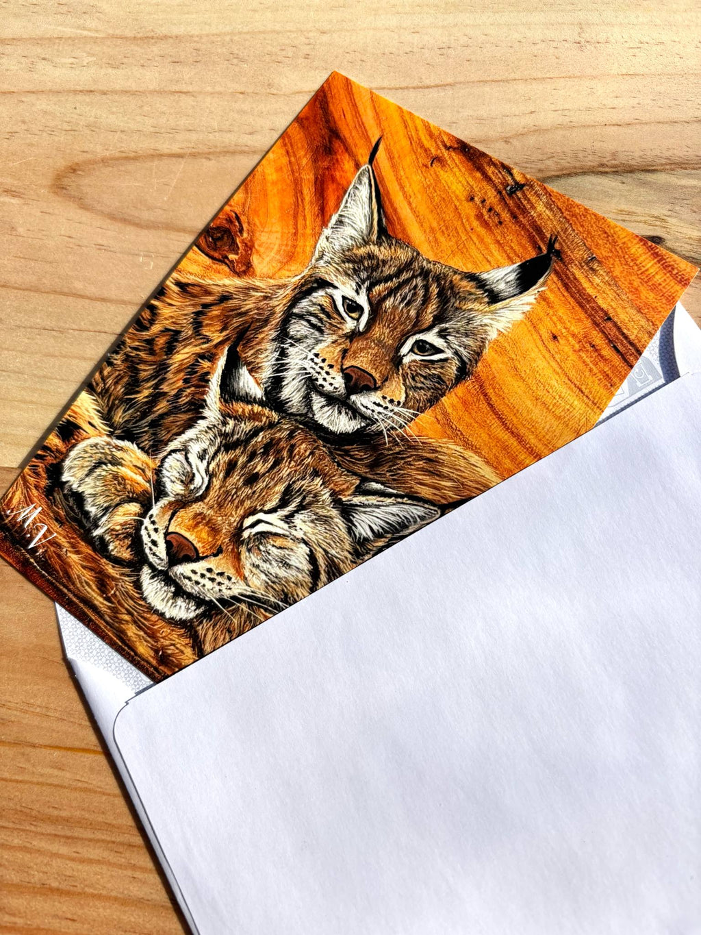" Regard oublié " - Lynx - carte postale - 10 x 15 cm