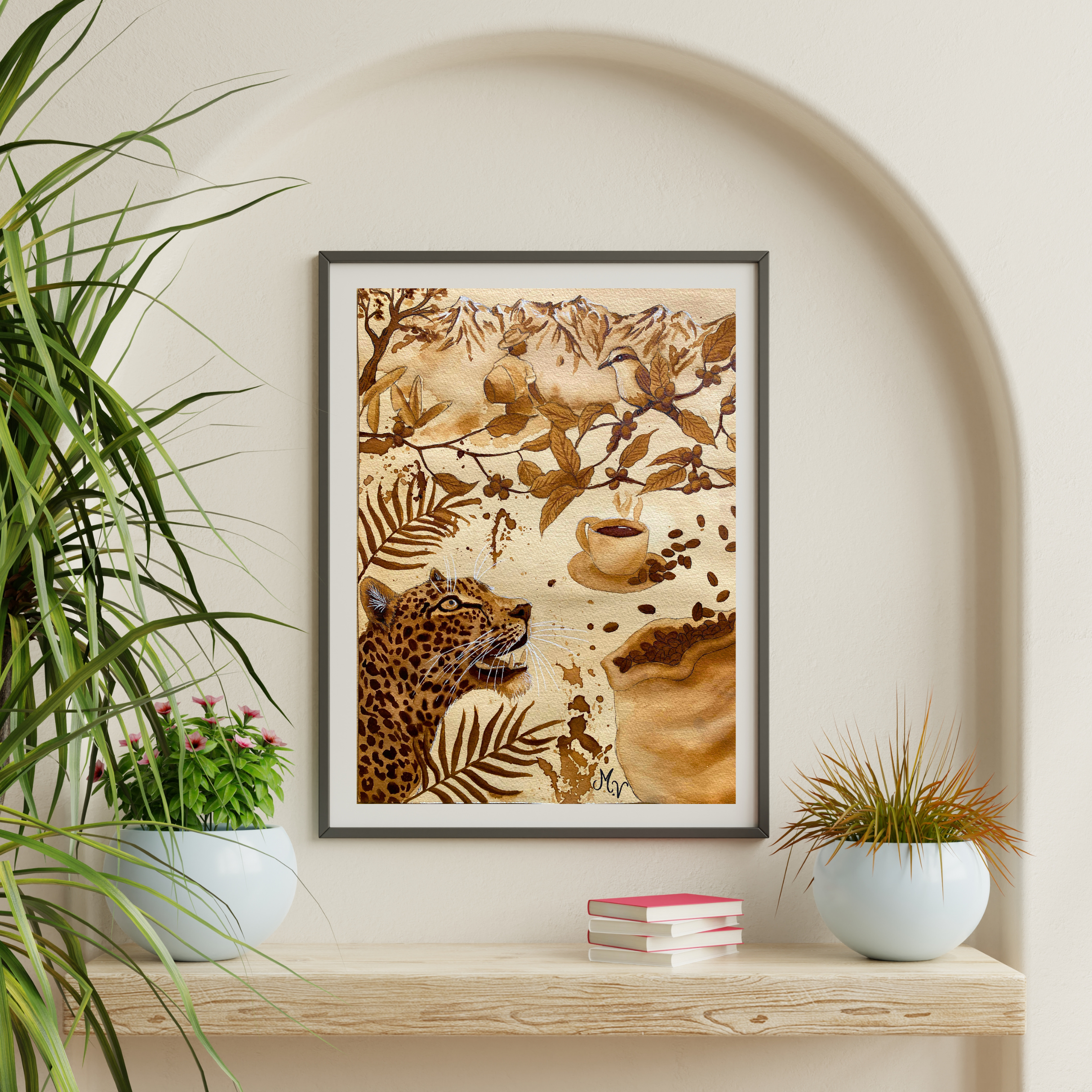 "Tout en café" - tirage d'art A3