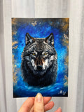 " Résilience", Loup - carte postale - 10 x 15 cm