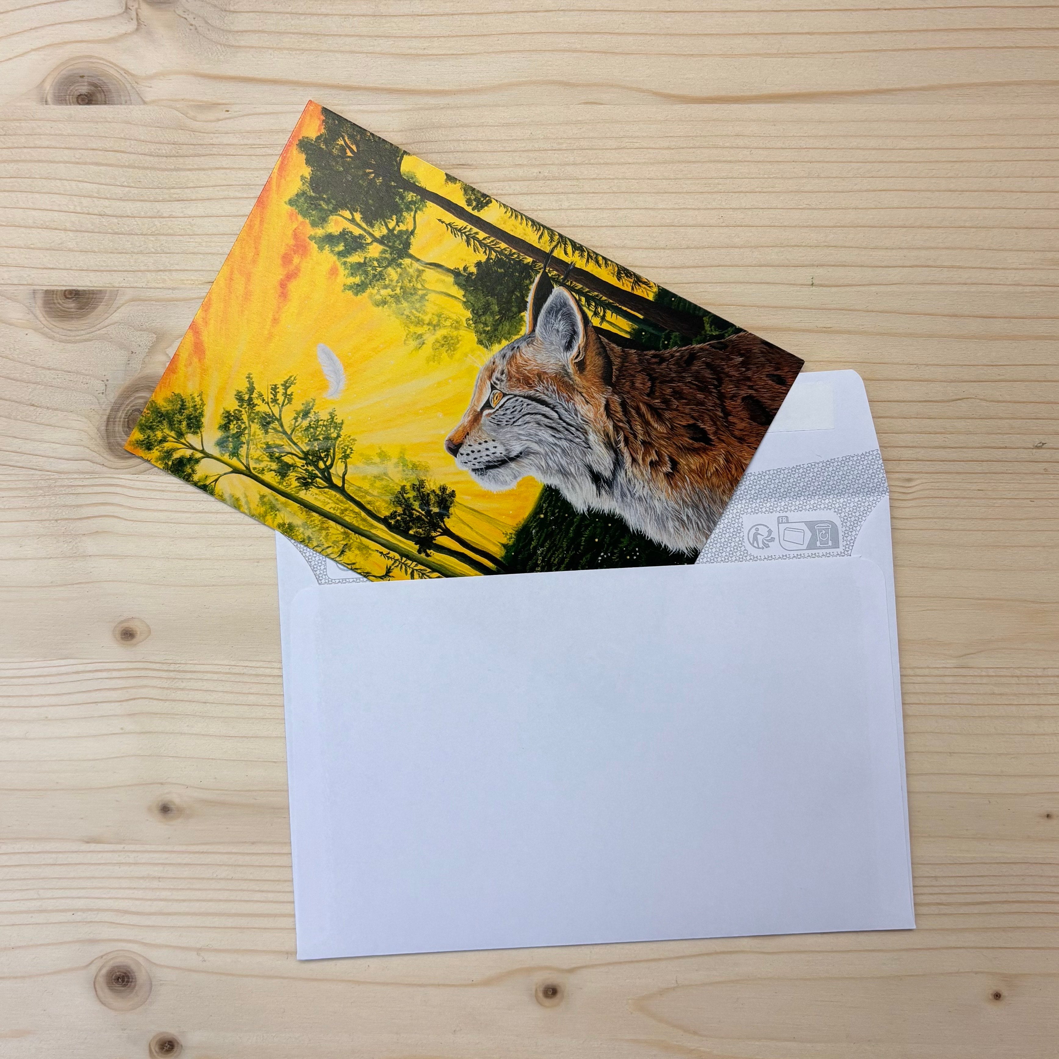 " Éphémère ", Lynx - Carte postale - 10 x 15 cm