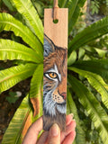 " Lynx boréal " - marque-page en bois