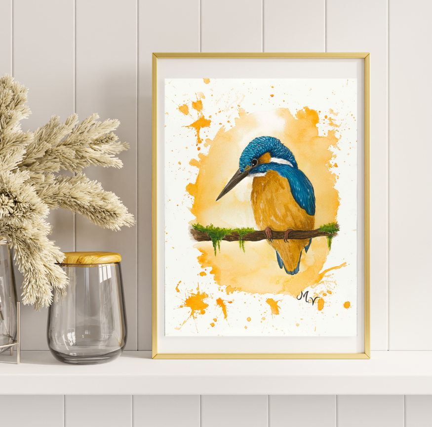 " Martin pêcheur" - tirage d'art A3